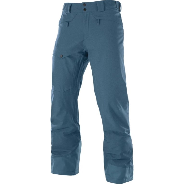 Salomon Untracked Men's Ski Pants Turquoise | 075-GJVHSF