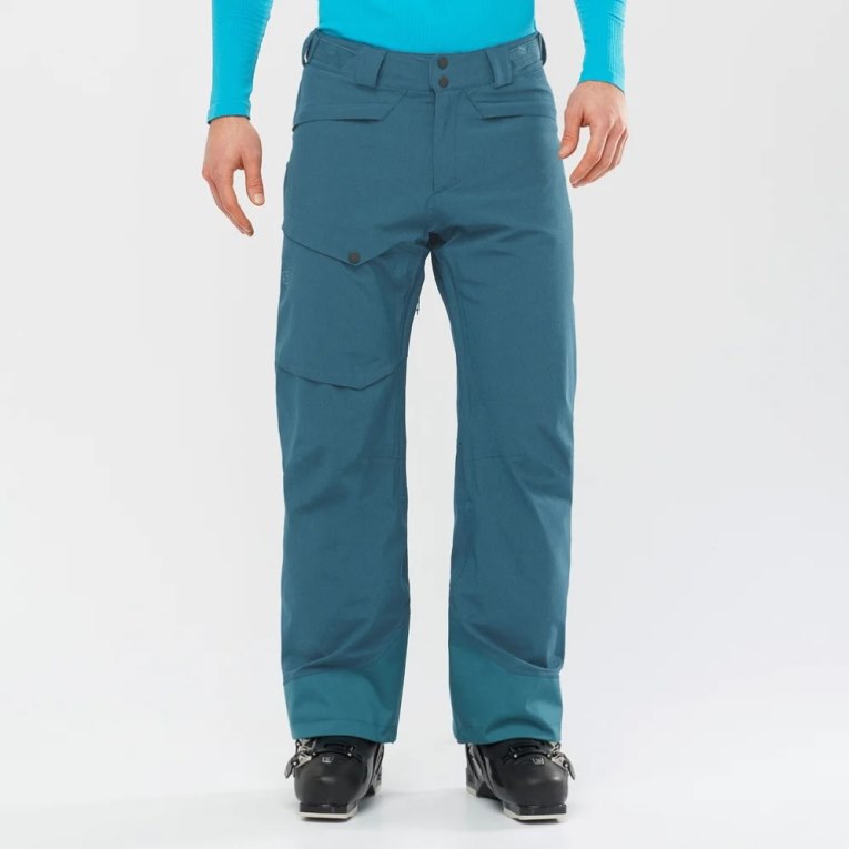 Salomon Untracked Men\'s Ski Pants Turquoise | 075-GJVHSF