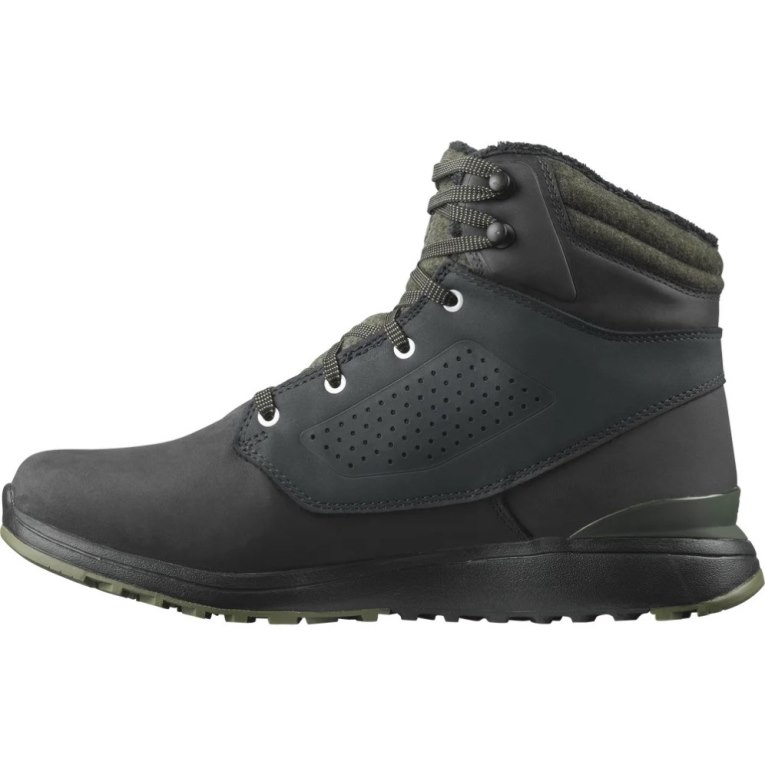 Salomon Utility Winter CS WP Men's Winter Boots Black / Olive | 390-MGSHBR