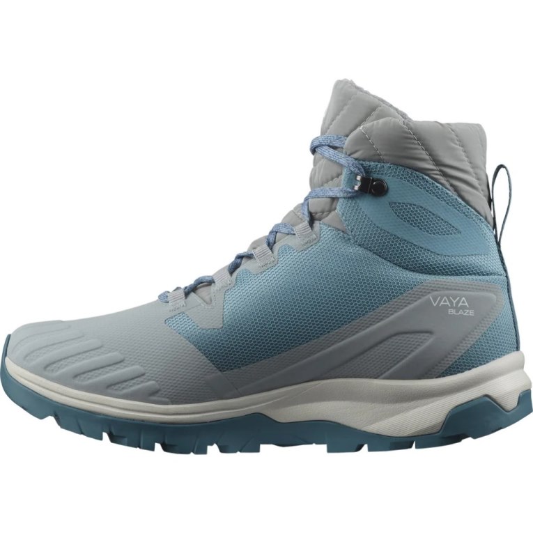 Salomon Vaya Blaze Thinsulate Climasalomon Waterproof Women's Winter Boots Blue / Grey | 107-AIFRJL