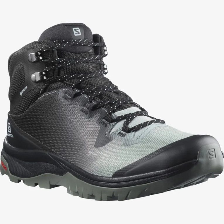 Salomon Vaya Mid GTX Women's Hiking Boots Black / Grey | 190-OZYIQE