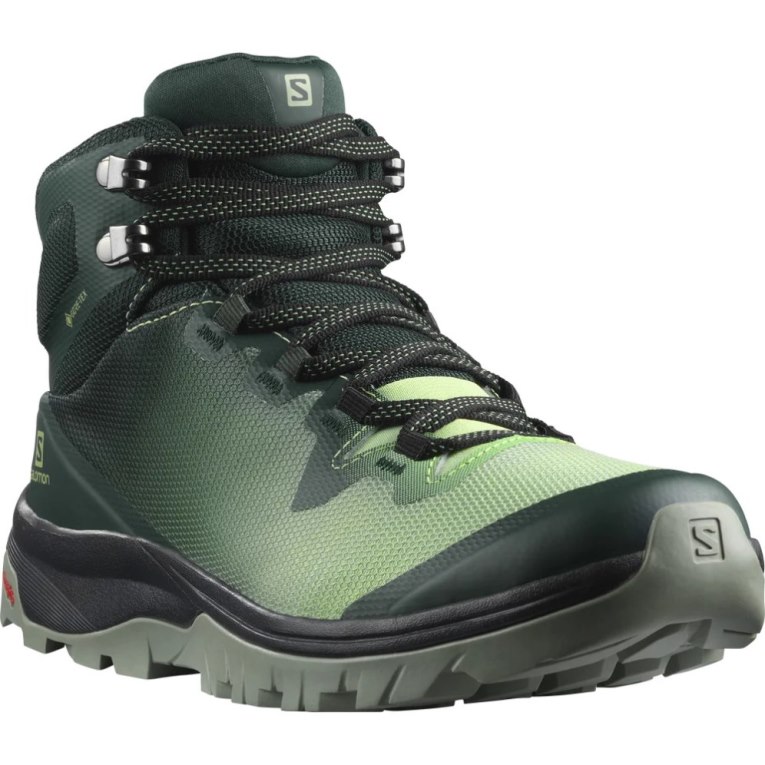 Salomon Vaya Mid GTX Women's Hiking Boots Green | 598-YRWSQK