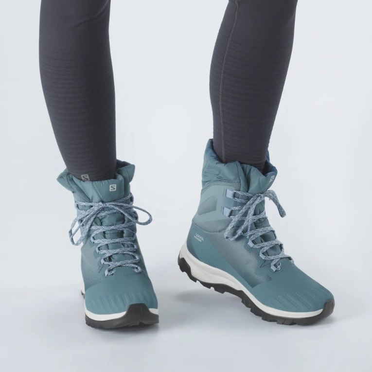 Salomon Vaya Powder Ts Cswp Women's Winter Boots Turquoise | 602-UANIEY