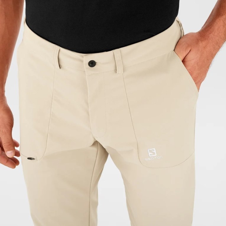 Salomon Wayfarer City Men's Sport Pants Beige | 592-UWVSZY