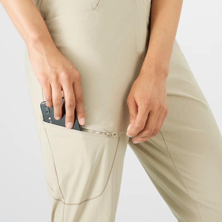 Salomon Wayfarer Women's Sport Pants Beige | 329-EJKYNM