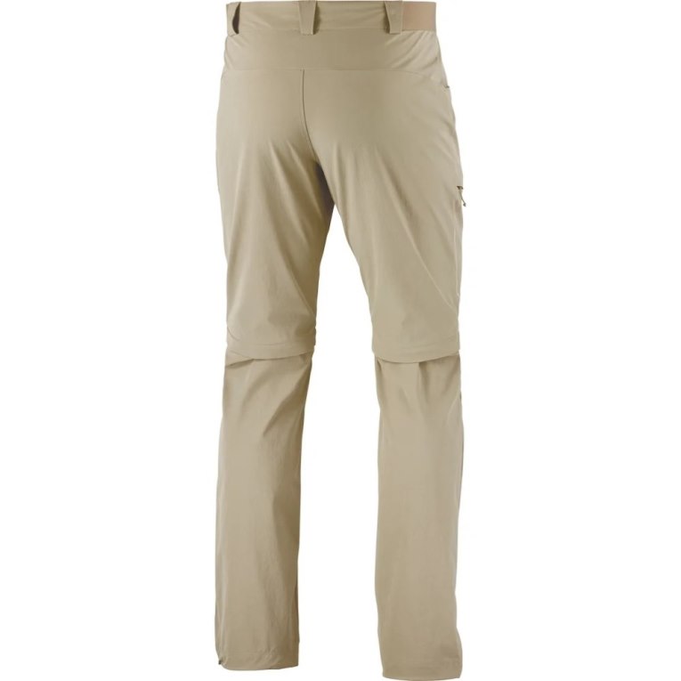 Salomon Wayfarer Zip Off Men's Sport Pants Khaki | 463-GIWCJX