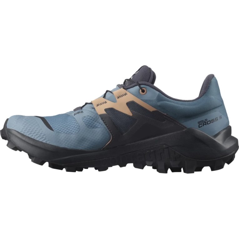 Salomon Wildcross 2 GTX Women's Trail Running Shoes Blue / Black | 943-IWSMLV