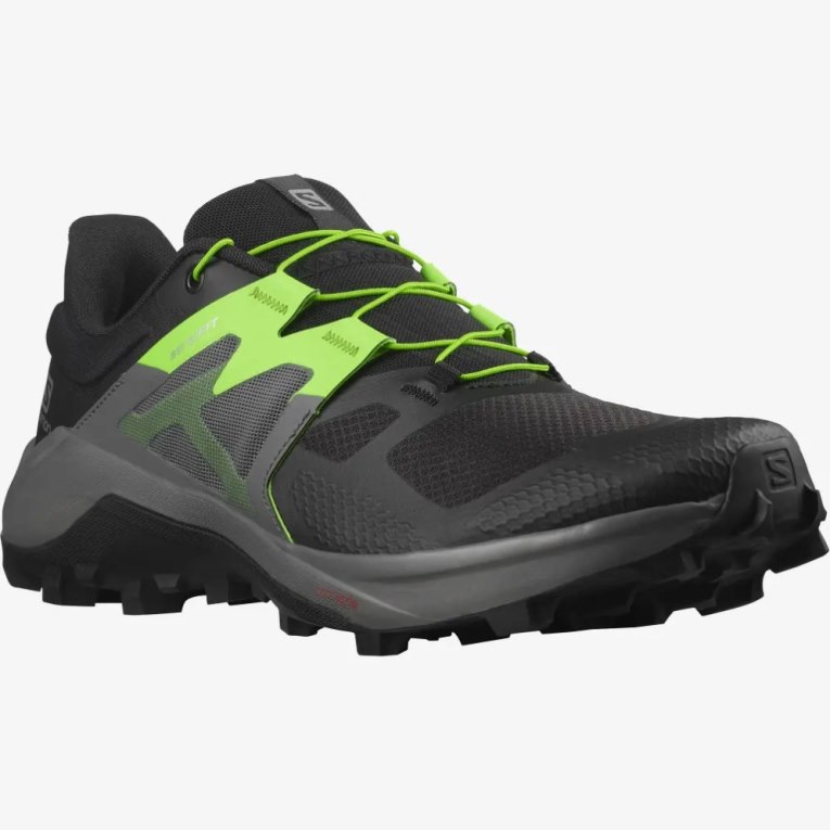 Salomon Wildcross 2 Men's Trail Running Shoes Black / Green | 754-LUAWPG