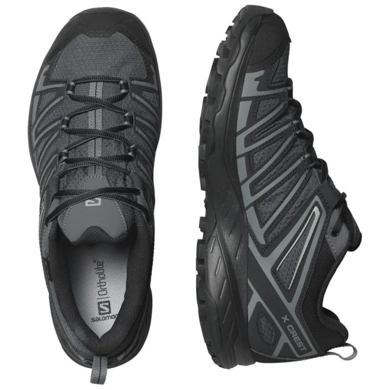 Salomon X Crest GTX Men's Hiking Shoes Black | 612-PFHOSG