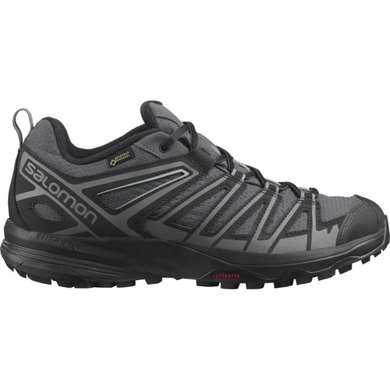 Salomon X Crest GTX Men\'s Hiking Shoes Black | 612-PFHOSG