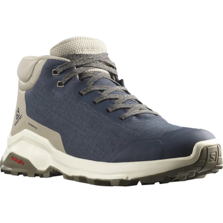 Salomon X Reveal Chukka CSWP Men's Winter Boots Navy / Khaki | 265-CJHDOU