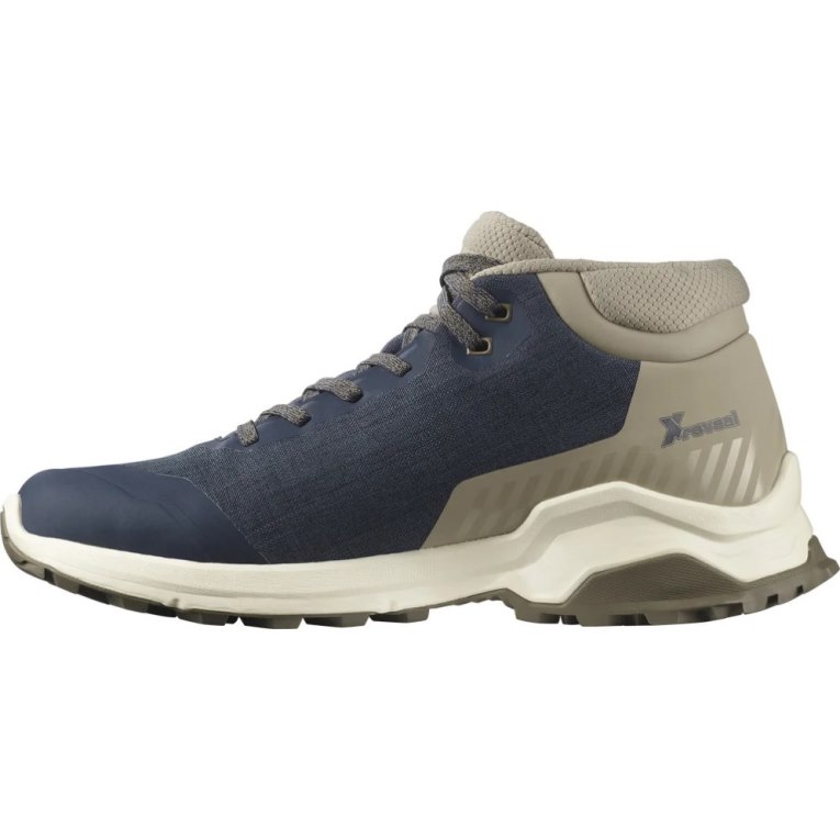 Salomon X Reveal Chukka CSWP Men's Winter Boots Navy / Khaki | 265-CJHDOU