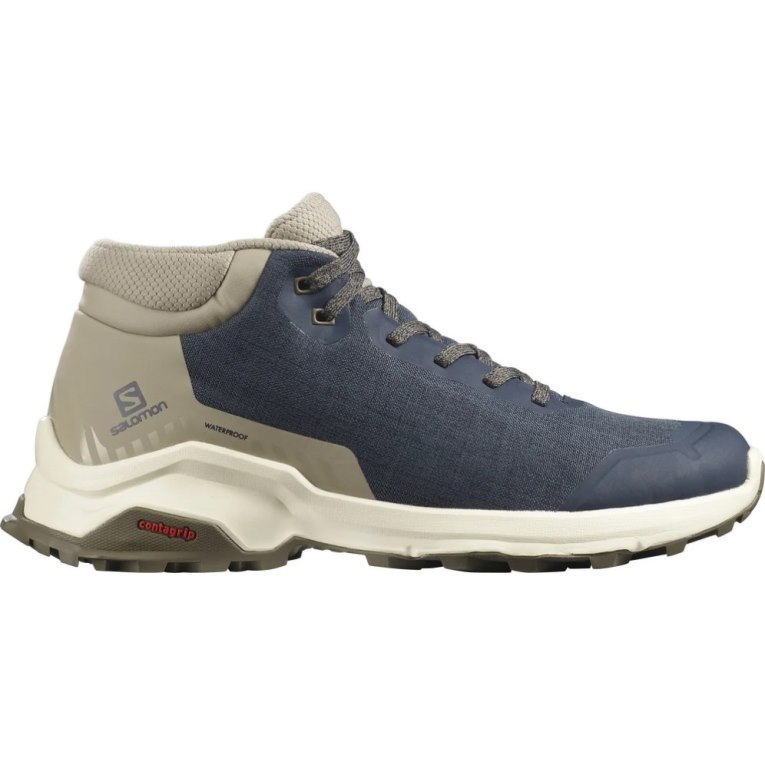 Salomon X Reveal Chukka CSWP Men\'s Winter Boots Navy / Khaki | 265-CJHDOU