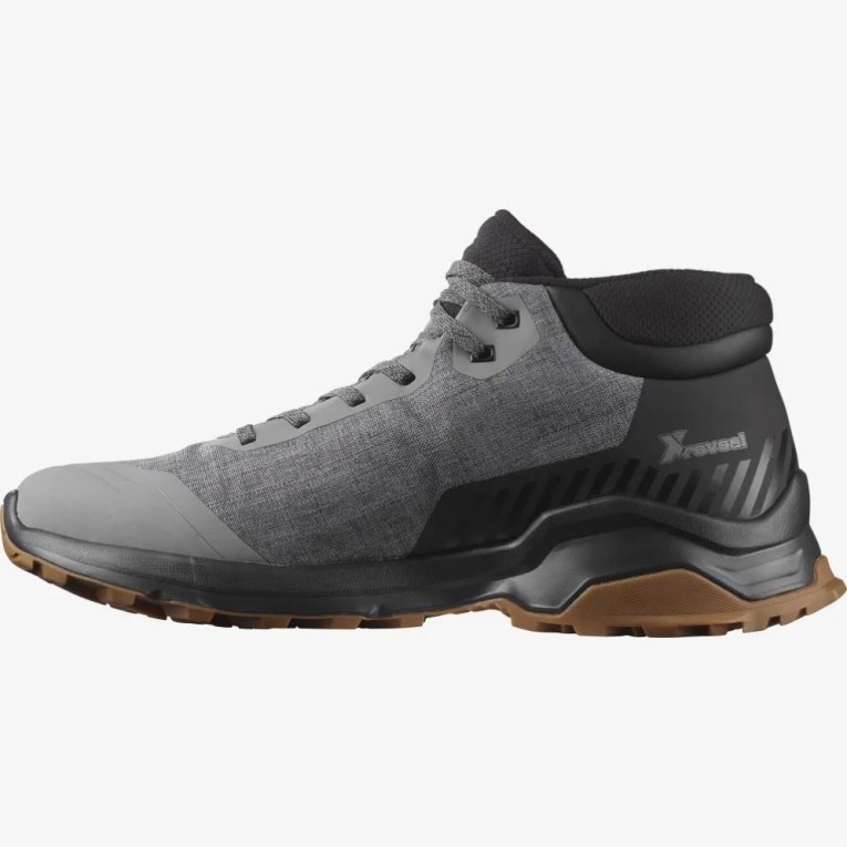 Salomon X Reveal Chukka CSWP Men's Winter Boots Grey / Black | 576-AHCSLO