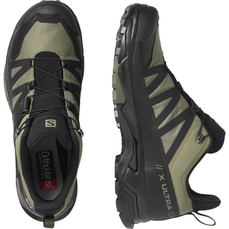 Salomon X Ultra 4 GTX Men's Hiking Shoes Black / Olive | 598-XPBIRO