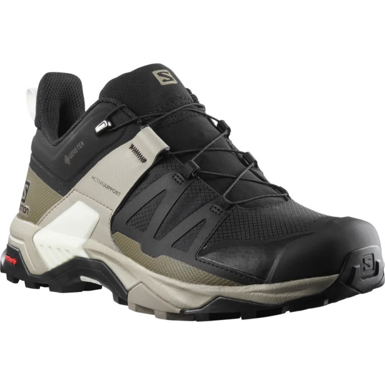 Salomon X Ultra 4 GTX Men's Hiking Shoes Black / Olive | 918-ZWFEQK