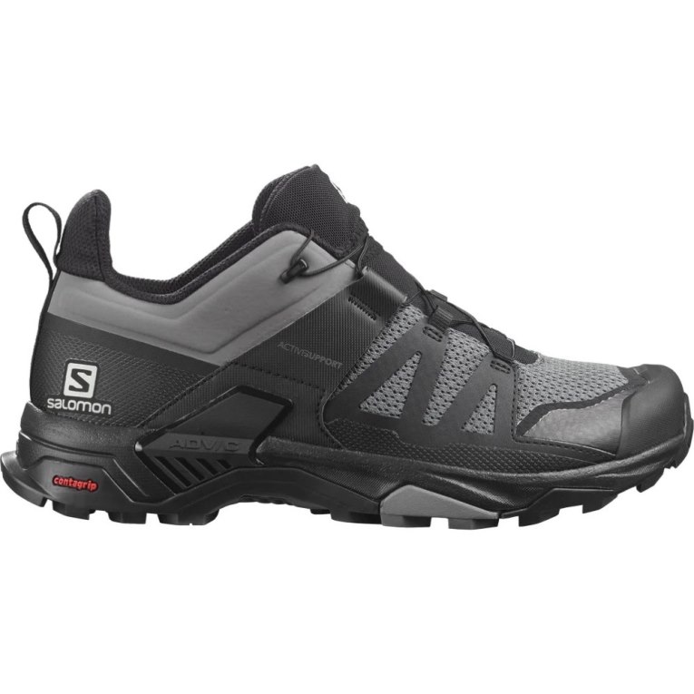 Salomon X Ultra 4 Men\'s Hiking Shoes Black / Grey | 240-UJFQRH