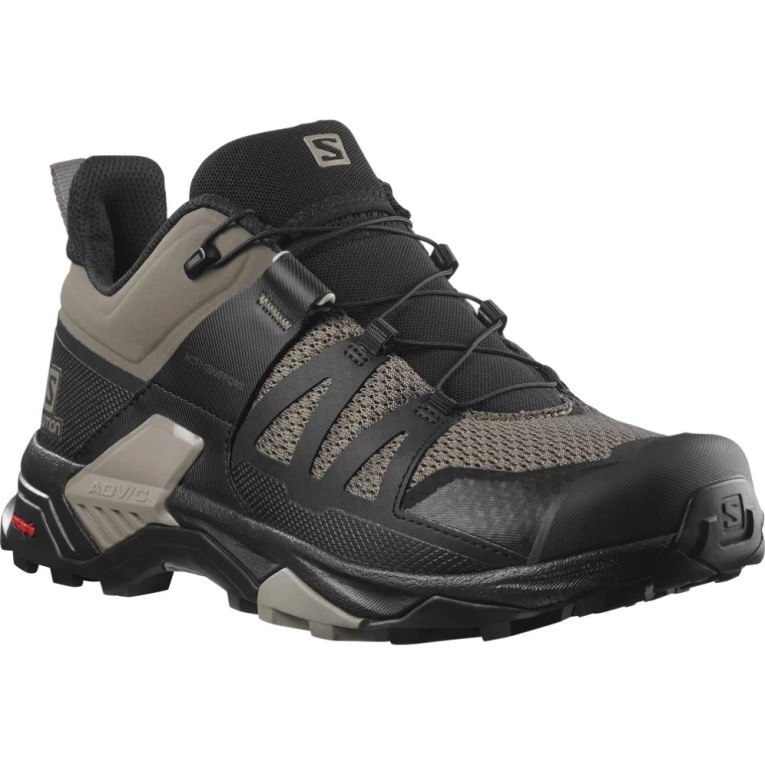 Salomon X Ultra 4 Men's Hiking Shoes Black / Khaki | 725-PSZDNG