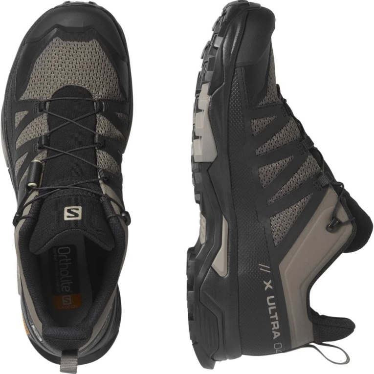 Salomon X Ultra 4 Men's Hiking Shoes Black / Khaki | 725-PSZDNG