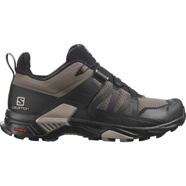 Salomon X Ultra 4 Men\'s Hiking Shoes Black / Khaki | 725-PSZDNG