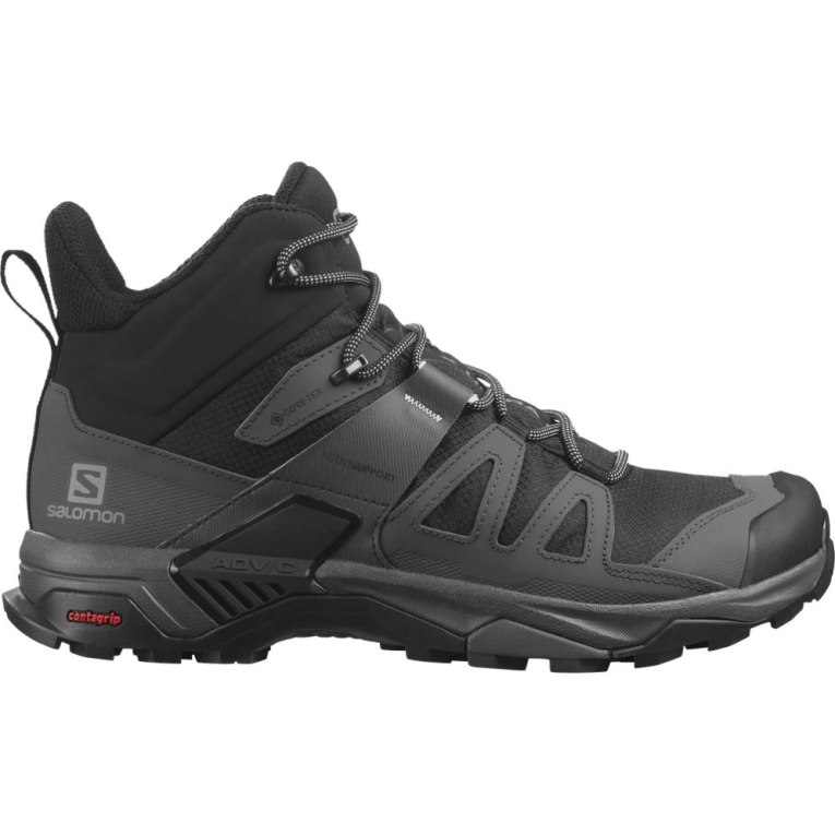 Salomon X Ultra 4 Mid GTX Men\'s Hiking Boots Black | 850-AIXTDL