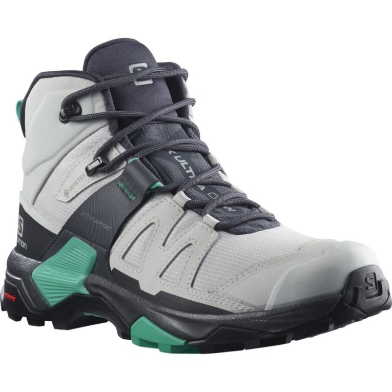 Salomon X Ultra 4 Mid GTX Women's Hiking Boots Light Grey / Black | 705-UQIBZJ