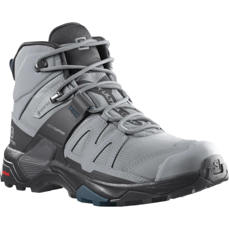 Salomon X Ultra 4 Mid GTX Women's Hiking Boots Light Grey / Black | 798-CRYVPI