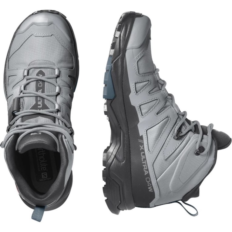 Salomon X Ultra 4 Mid GTX Women's Hiking Boots Light Grey / Black | 798-CRYVPI