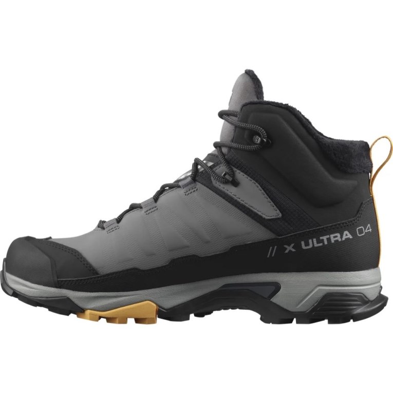 Salomon X Ultra 4 Mid Winter Thinsulate Climasalomon Waterproof Men's Winter Boots Black / Grey | 034-SMIGHR