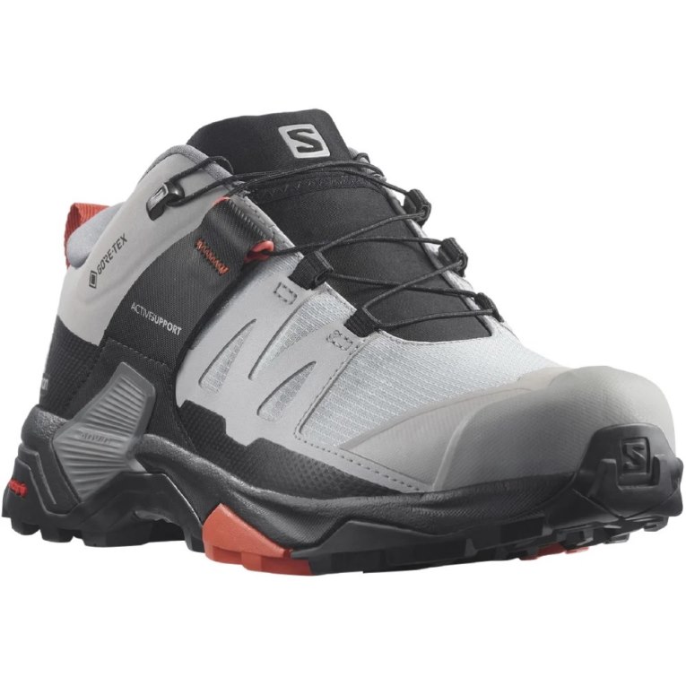 Salomon X Ultra 4 Wide GTX Women's Hiking Shoes Light Grey / Black | 183-TBKHYZ