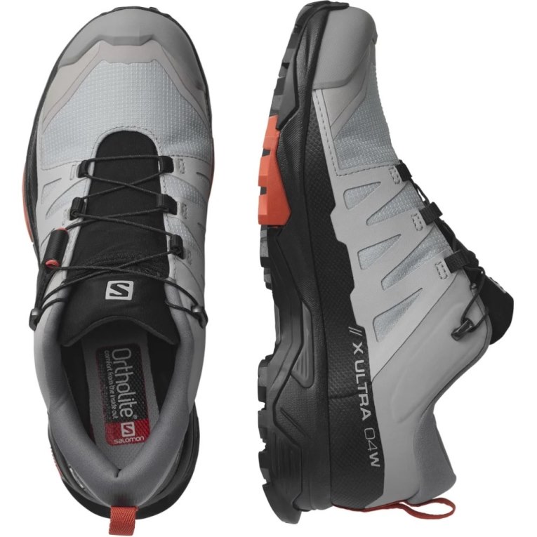 Salomon X Ultra 4 Wide GTX Women's Hiking Shoes Light Grey / Black | 183-TBKHYZ