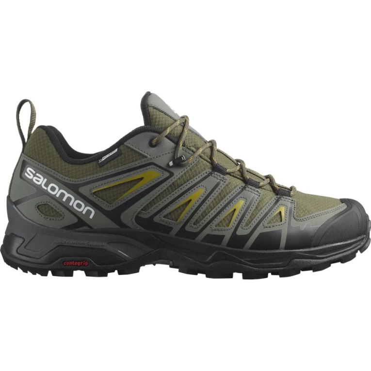 Salomon X Ultra Pioneer CSWP Men\'s Hiking Shoes Olive | 489-STVFNL