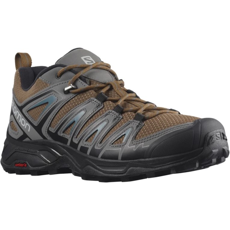 Salomon X Ultra Pioneer Men's Hiking Shoes Brown / Grey | 986-NDUAQM