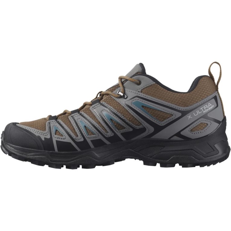 Salomon X Ultra Pioneer Men's Hiking Shoes Brown / Grey | 986-NDUAQM