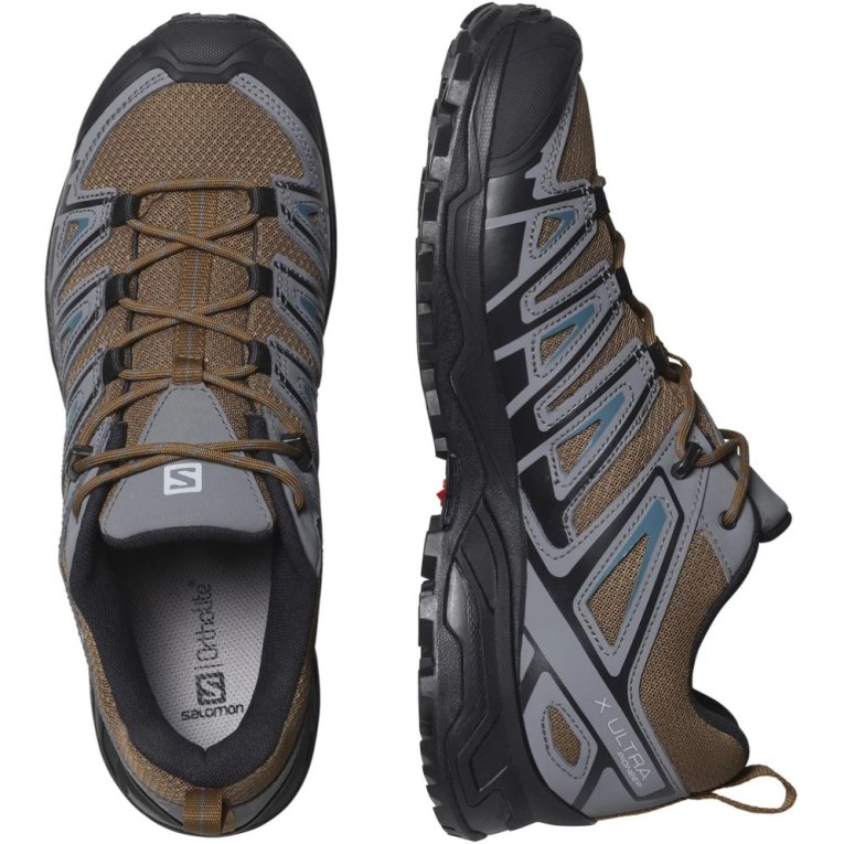 Salomon X Ultra Pioneer Men's Hiking Shoes Brown / Grey | 986-NDUAQM