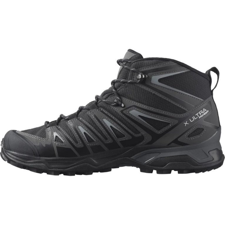 Salomon X Ultra Pioneer Mid CSWP Men's Hiking Boots Black | 634-GCPODL