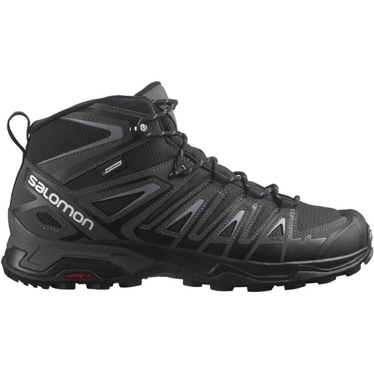 Salomon X Ultra Pioneer Mid CSWP Men\'s Hiking Boots Black | 634-GCPODL