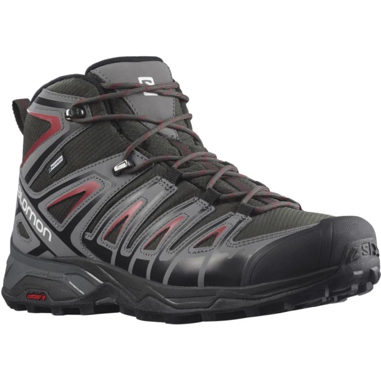 Salomon X Ultra Pioneer Mid CSWP Men's Hiking Boots Black | 814-PFIAOR