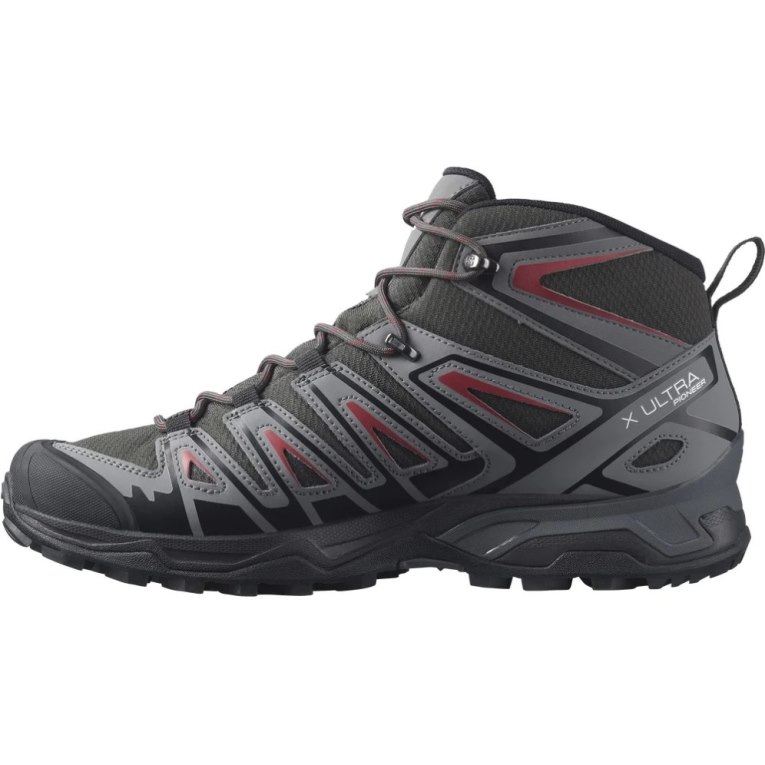 Salomon X Ultra Pioneer Mid CSWP Men's Hiking Boots Black | 814-PFIAOR