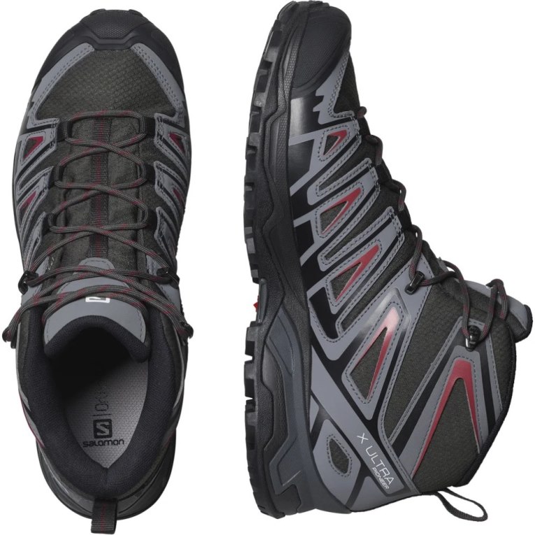 Salomon X Ultra Pioneer Mid CSWP Men's Hiking Boots Black | 814-PFIAOR