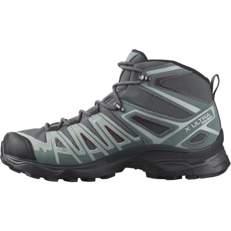 Salomon X Ultra Pioneer Mid CSWP Women's Hiking Boots Dark Grey | 406-VIWHUZ