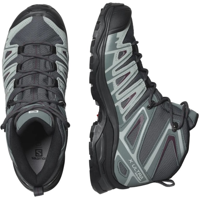 Salomon X Ultra Pioneer Mid CSWP Women's Hiking Boots Dark Grey | 406-VIWHUZ