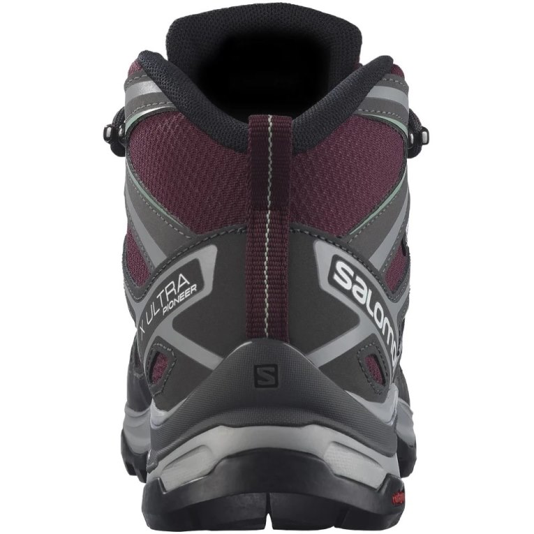 Salomon X Ultra Pioneer Mid CSWP Women's Hiking Boots Burgundy / Dark Grey | 643-WQTNAO