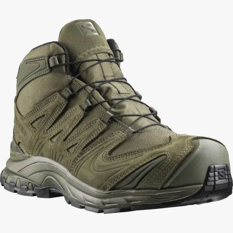 Salomon Xa Forces Mid EN Women's Tactical Boots Olive | 328-XOFZNP