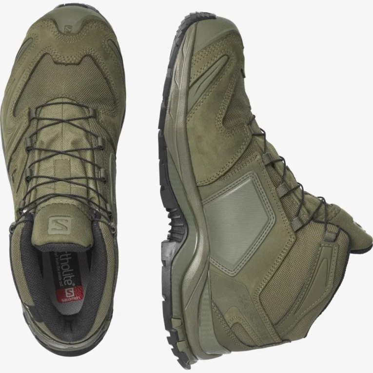 Salomon Xa Forces Mid EN Women's Tactical Boots Olive | 328-XOFZNP