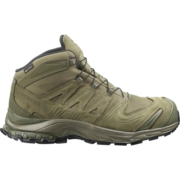 Salomon Xa Forces Mid GTX EN Men\'s Tactical Boots Olive | 459-EUODXF