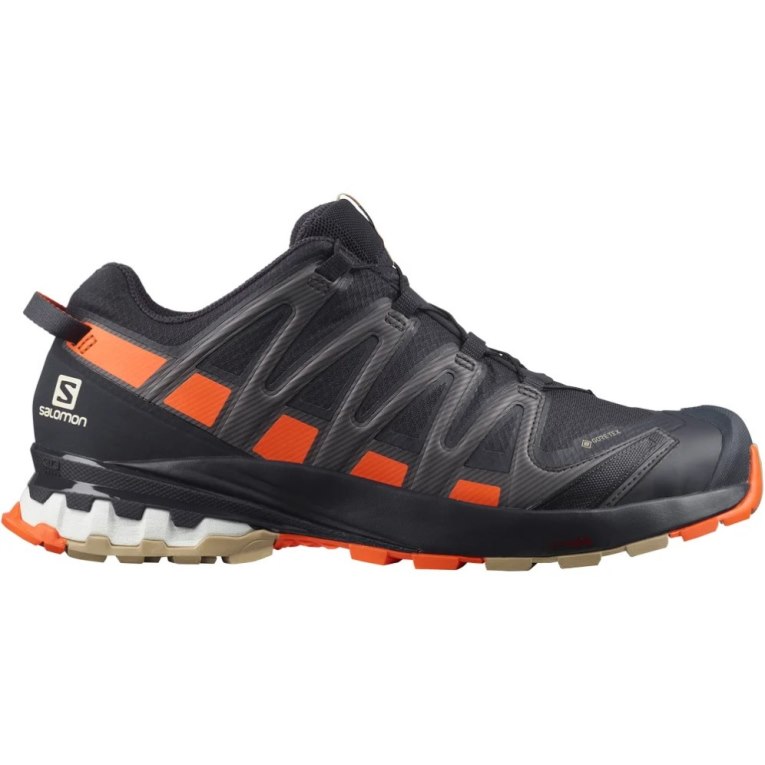 Salomon Xa Pro 3d V8 GTX Men\'s Trail Running Shoes Black / Orange | 018-RDPUOG