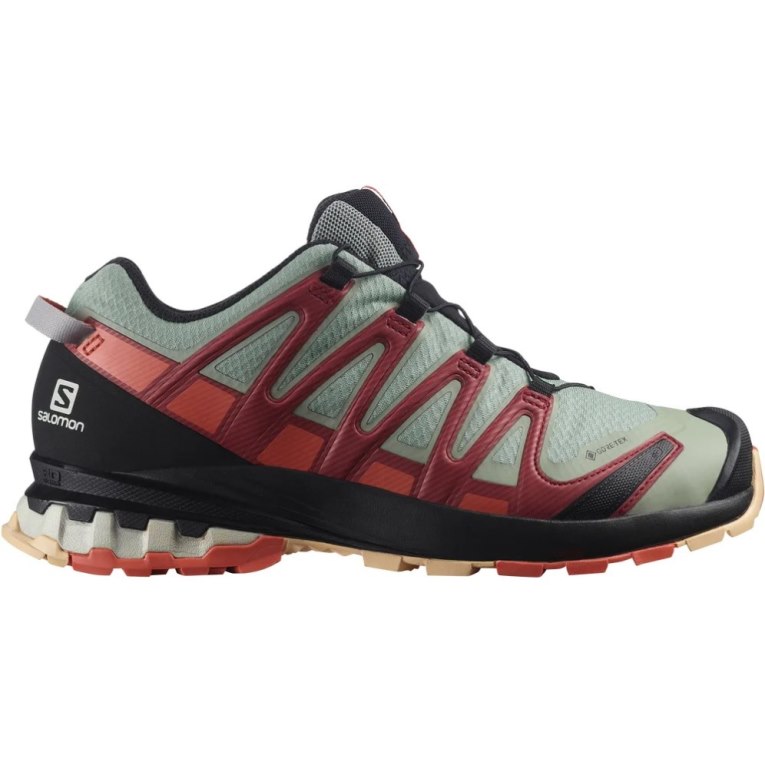 Salomon Xa Pro 3d V8 GTX Women\'s Trail Running Shoes Olive / Red | 908-KNUVIF