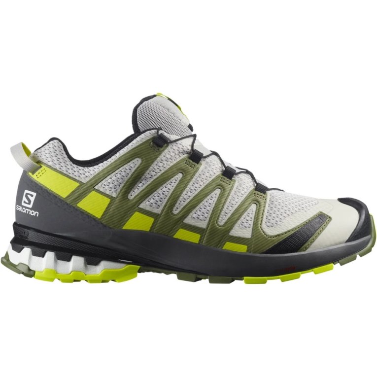 Salomon Xa Pro 3d V8 Men\'s Trail Running Shoes White / Olive | 783-JMBLGX