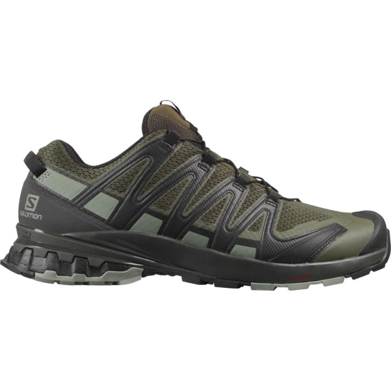 Salomon Xa Pro 3d V8 Wide Men\'s Trail Running Shoes Olive | 623-NDILJS